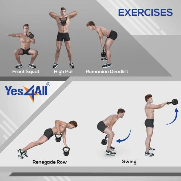 Yes4All Cast Iron Kettlebells 4 Yes4All Cast Iron Kettlebells - Image 4